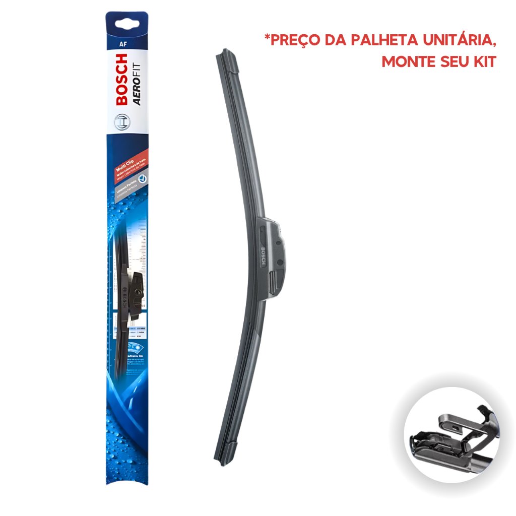 Palheta Limpador Parabrisa Carro Gancho Original Bosch Aerofit Silicone