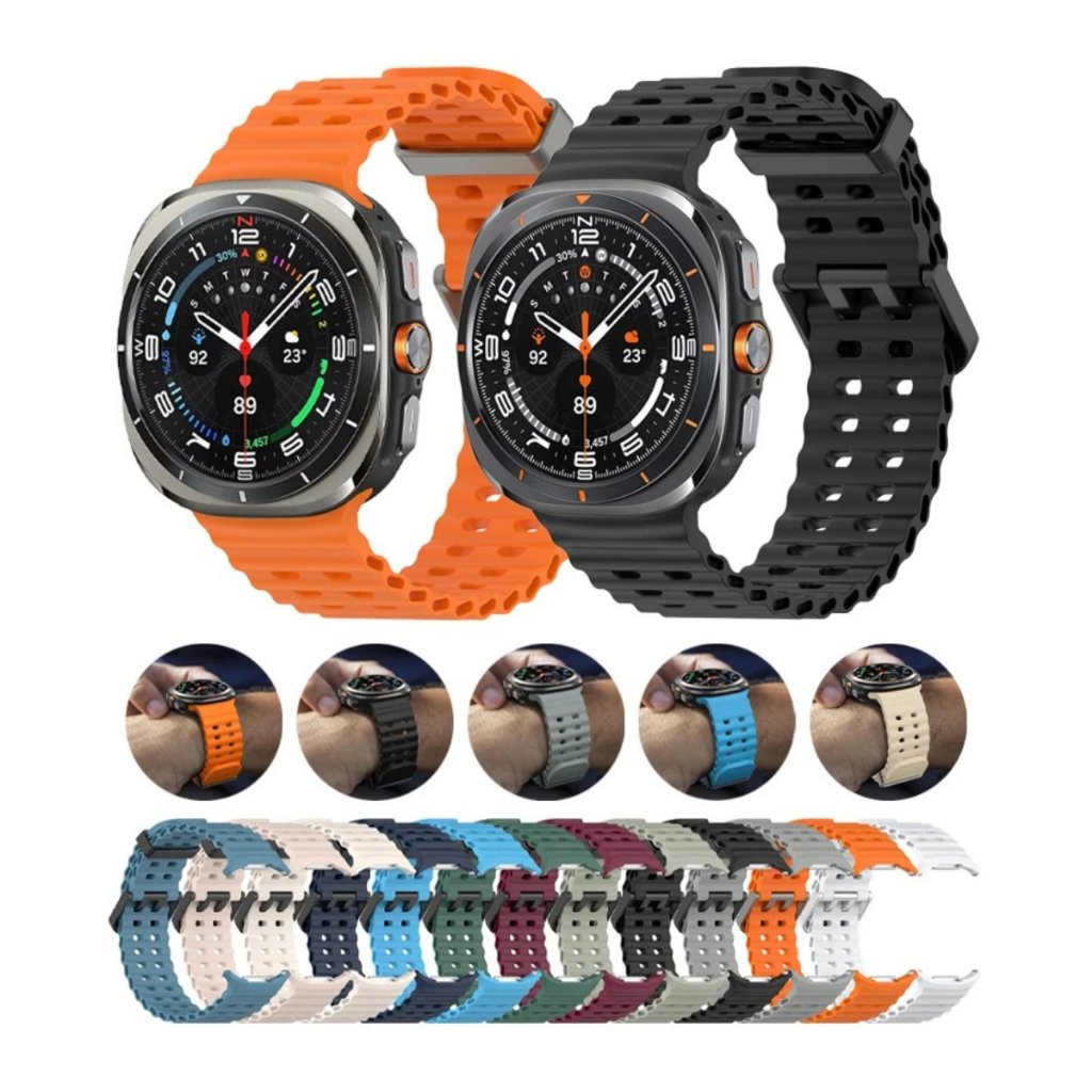 Pulseira de Silicone Para Samsung Galaxy Watch Ultra 2024/2025