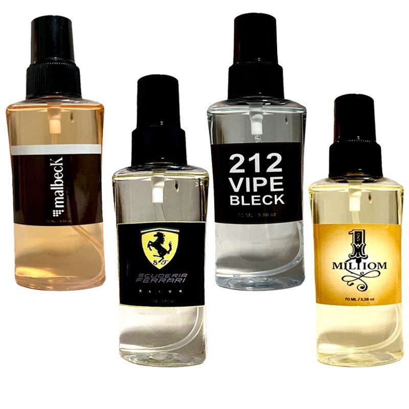 KIT 4 PERFUME DE CARRO AUTOMOTIVO CHEIRINHO DE CARRO DE QUALIDADE IMPORTADO MASCULINO ALTA FIXAÇÃO