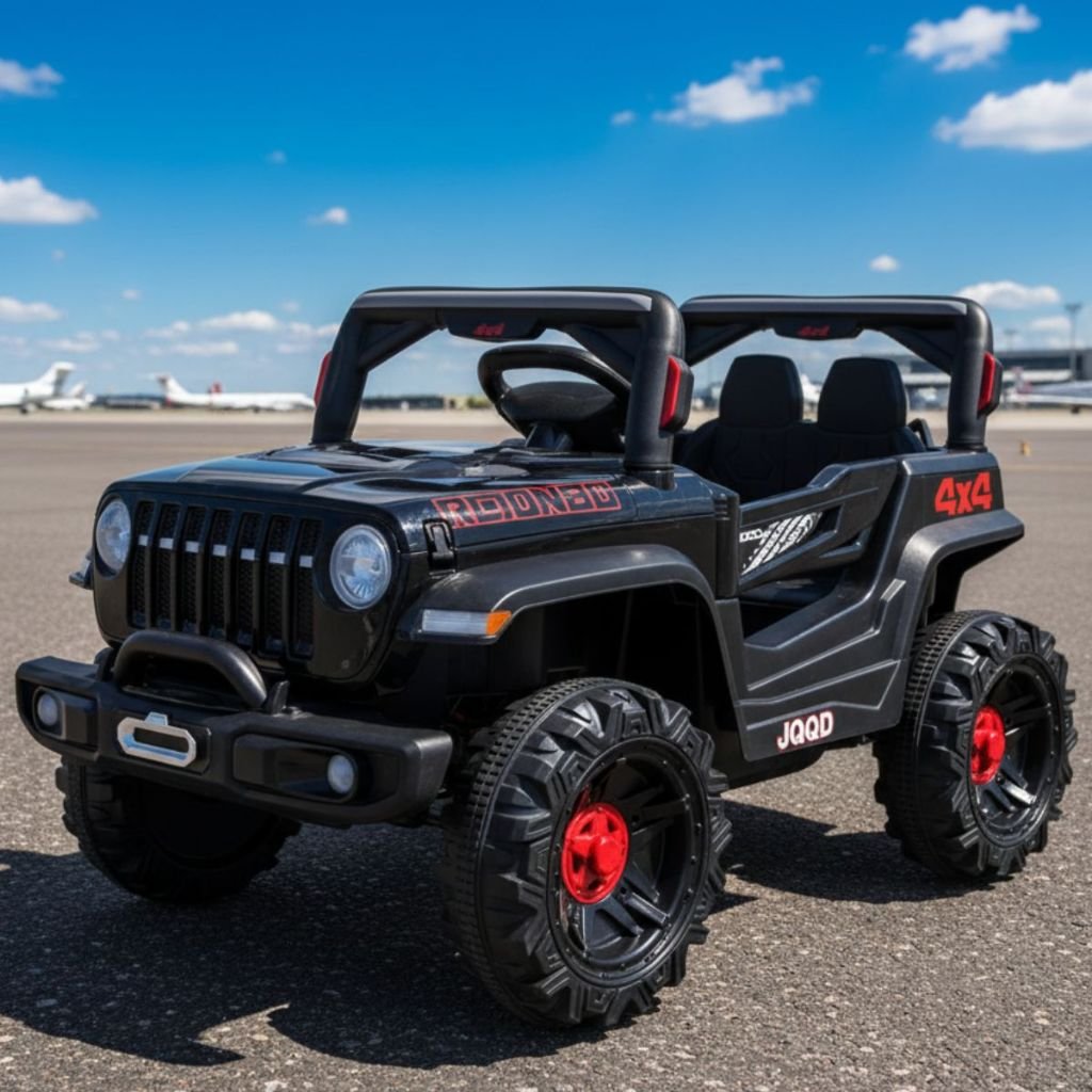 Carro Carrinho De Passeio Infantil Jipe Elétrico 12v com Carregador Bivolt e Controle Remoto