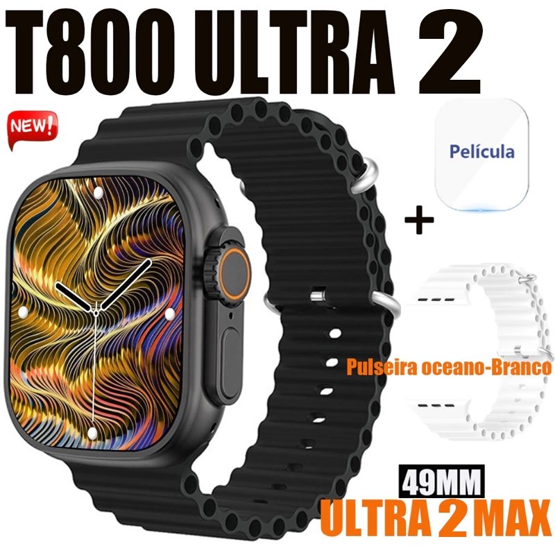 2025 T800 Ultra 2 MAX Mais Recente Smartwatch Relógio Inteligente Série IWO 10 2.19Polegadas Sem Fio