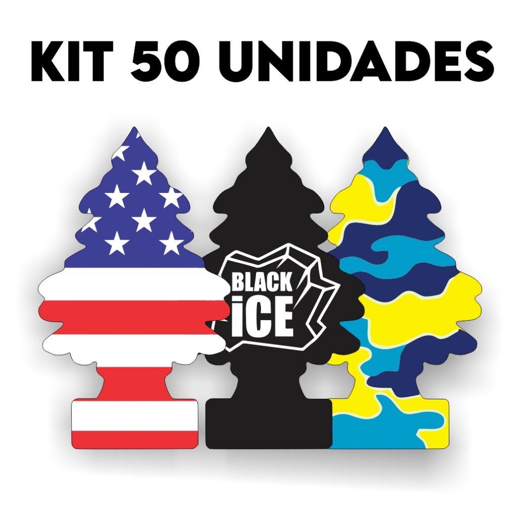 Kit 50 Cheirinho de carro Aromatizador Cheirinho Para Carro Pinheiro Sortidos