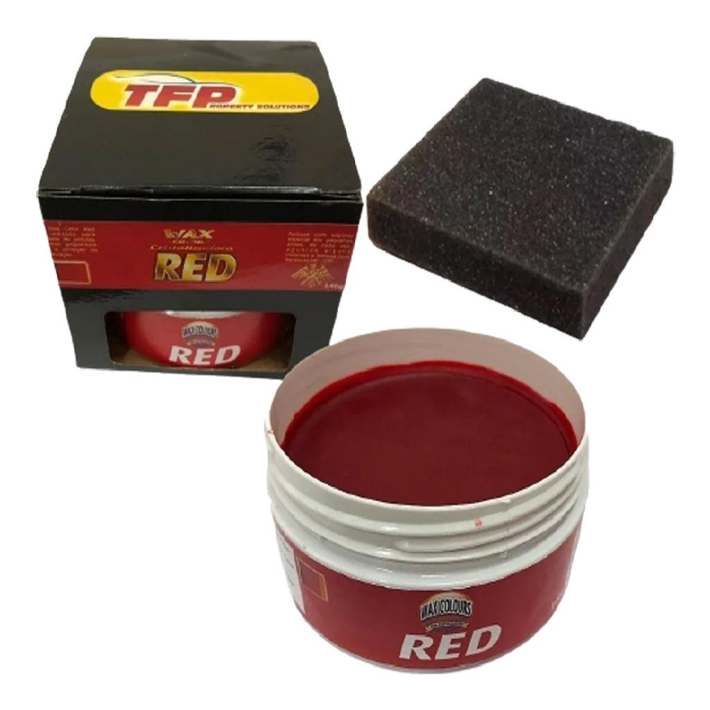 Cera Automotiva Cristalizadora Wax red 140g propria para carro vermelho TFP
