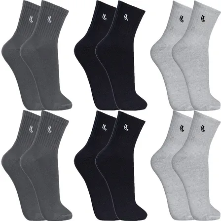Kit 6 Pares Meias Lupo Cano Médio Alto Academia Original