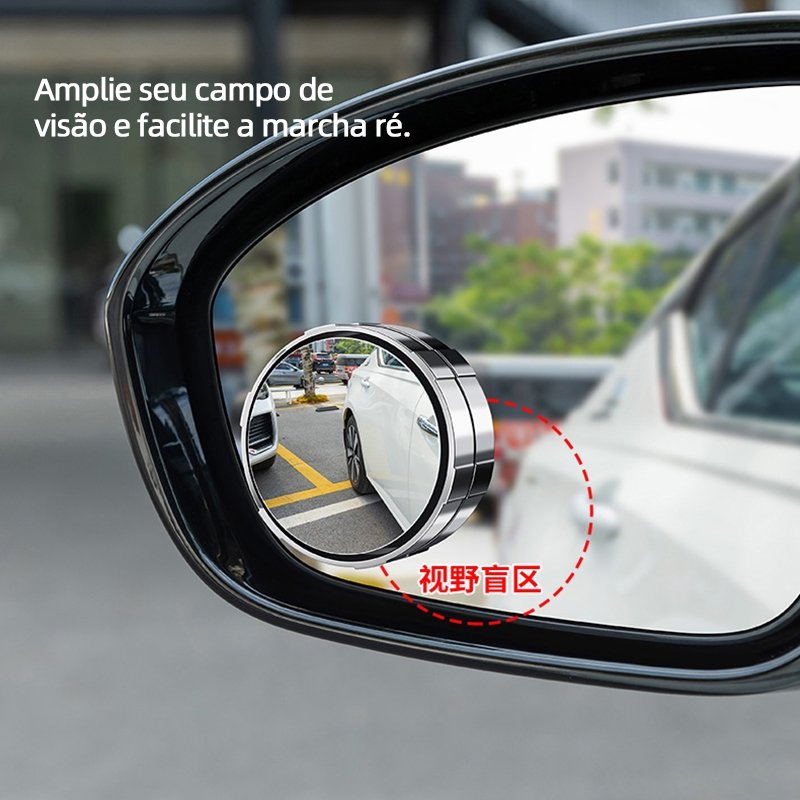2 pçs espelho retrovisor do carro infinito pequeno espelho redondo 360 graus invertendo espelho de ponto cego