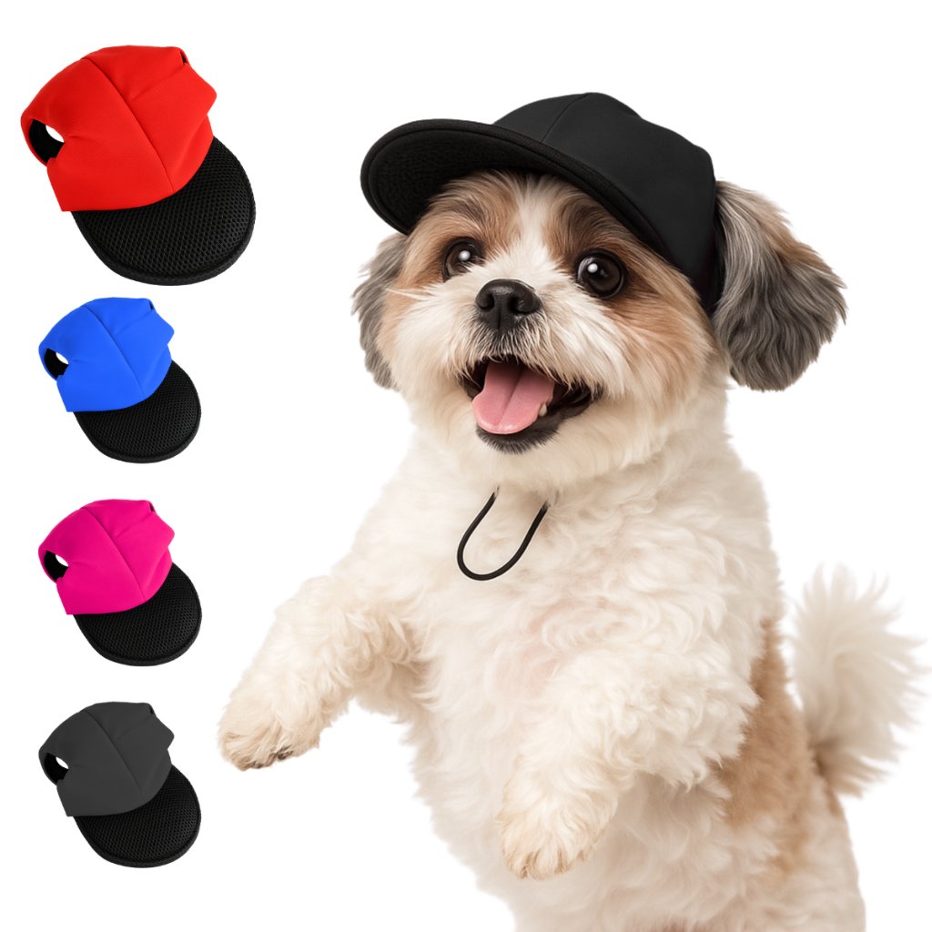 Boné para Cachorro e Gato Pequeno , Médio e Grande | Proteção Solar e Estilo Pet