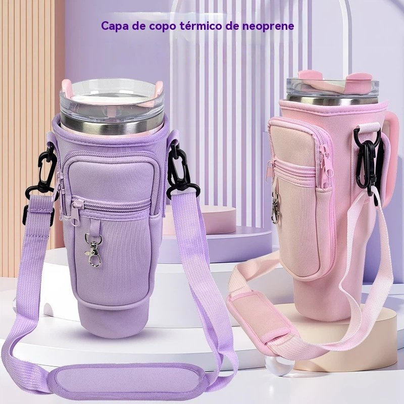 Capa para copos térmicos Com Alça De Ombro Perfeita Para Transporte