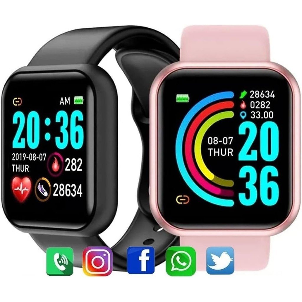 Smartwatch Relógio Inteligente D20 PRO Y68 Com Marcação De Batimentos Cardíacos