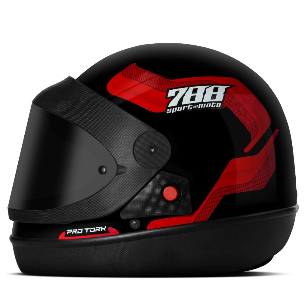 Capacete Automático Pro Tork Sport Moto 788 Viseira Fumê