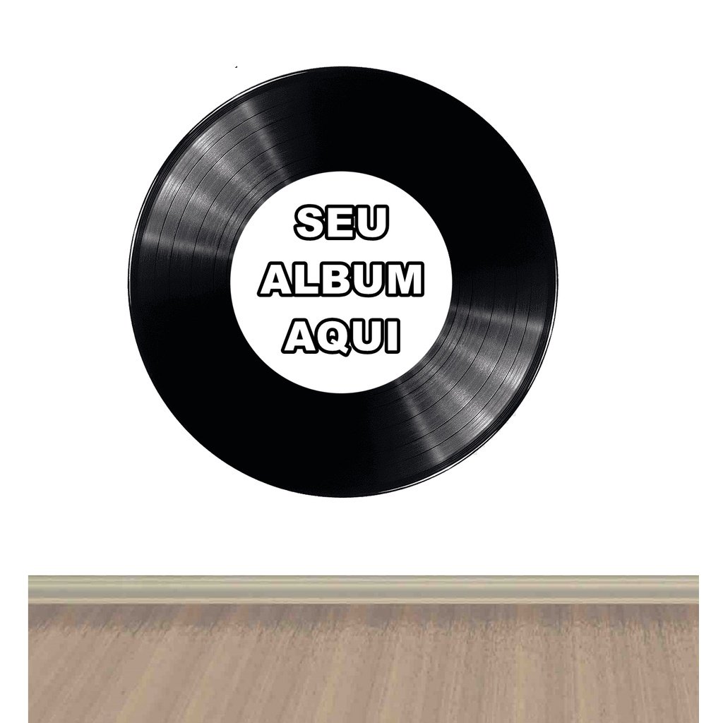 Disco Vinil Decorativo Personalizado Com Seu Album