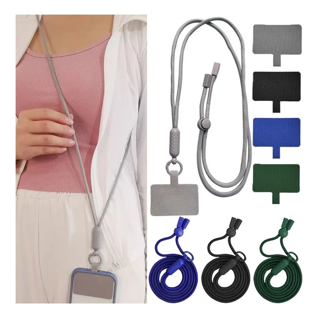 Cordão Alça Pescoço Pulso Com Ajuste Para Celular Pen Drive