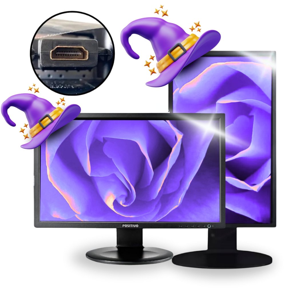 Monitor Giratório Ajustável HDMI 19 Polegadas Prefeito Segunda Escritório Trabalho Led Positivo/info