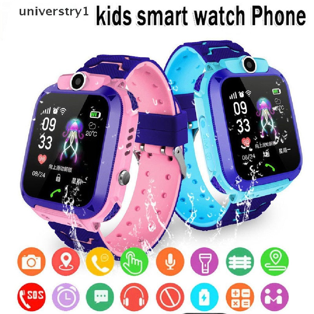 Novo Q12 Crianças Inteligente 2G Chamada Telefone Relógio Smartwatch Infantil Rastreador Gps Sos Câmera Resistente À Águ