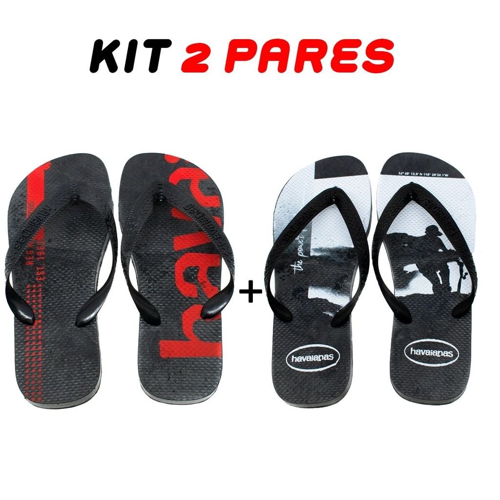 Kit 2 Chinelos Masculino Homem Moderno