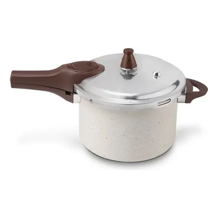 Brinox Pressure Panela De Pressão Revestimento Cerâmica Indução 4,2l Cor Vanilla Vanila