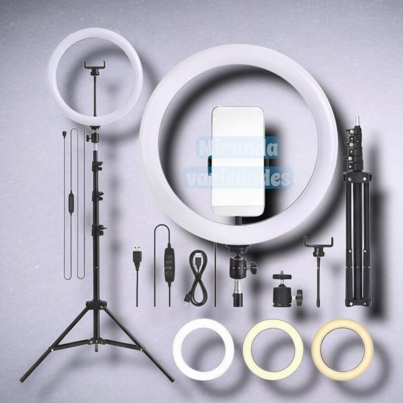 Ring Light Iluminador Polegadas com Tripé Profissional10' Led Selfie para Celular Profission Premium
