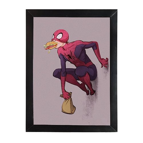 Quadro Decorativo Homem-Aranha – Lanches, Restaurante, Cozinha e Decoração para Parede