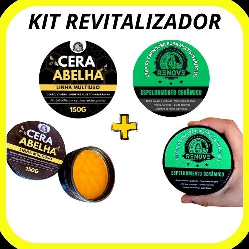 KIT Cera Automotiva Renove Pintura e Tira Riscos + Cera Restauradora - ENTREGA IMEDIATA