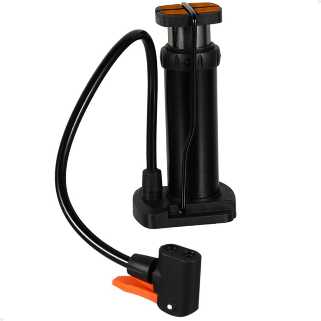 Bomba de Ar 2 Bicos Lorben com Pedal para Encher Pneu de Bicicleta Carro Moto Bola