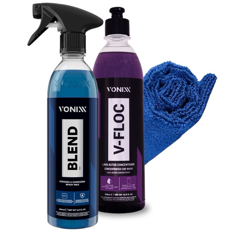 Cera Blend Spray Carnauba Vonixx Shampoo V-floc Toalha Microfibra