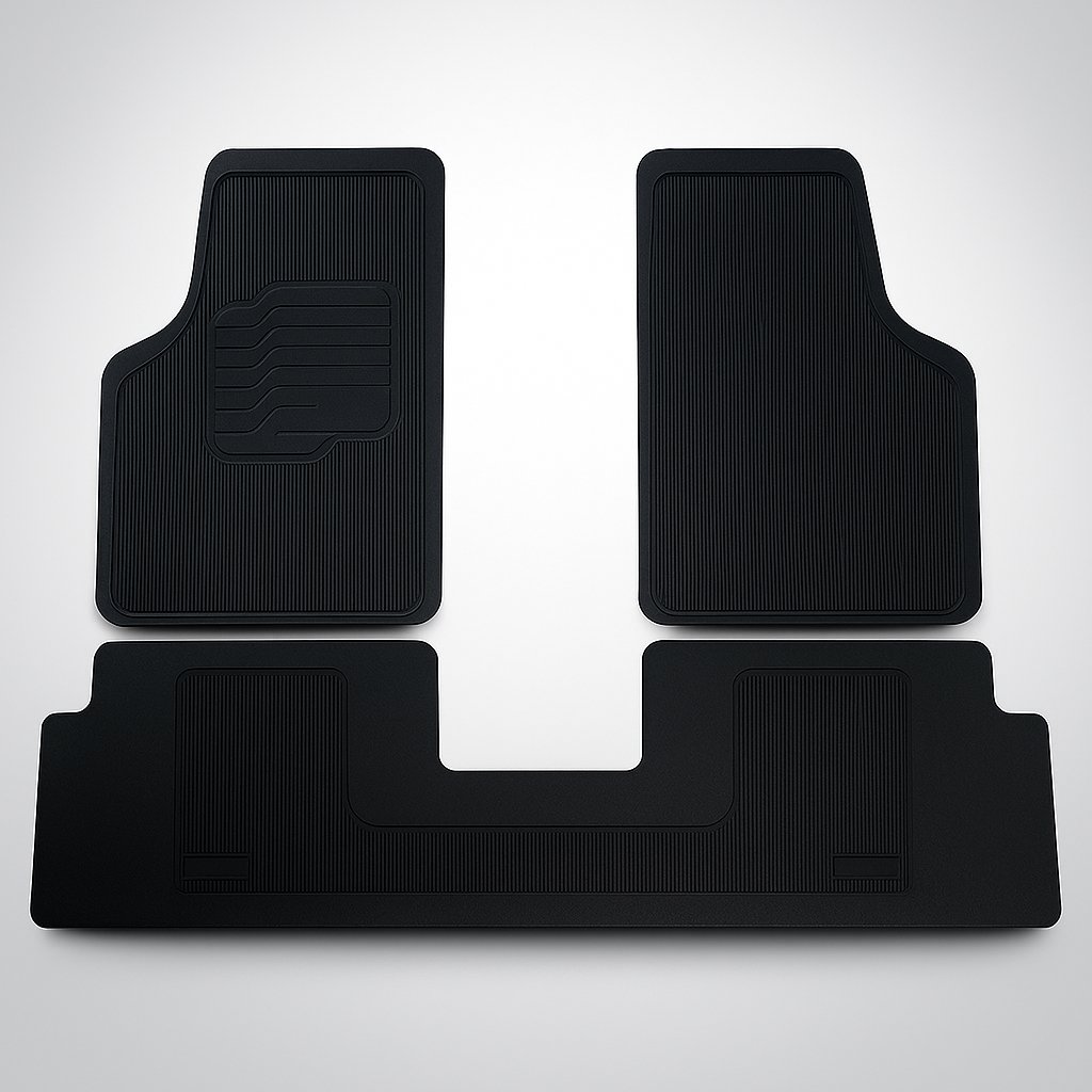 Tapete Borracha Automotivo Universal Para Carro Traseiro inteiriço Jogo 3 peças