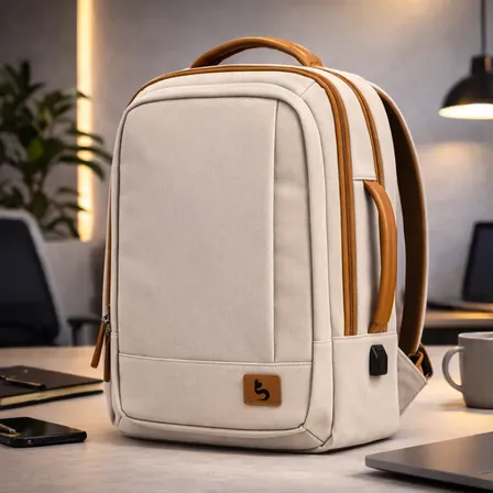 Mochila Notebook Reforçada Premium Executiva Usb Expansível Off-white