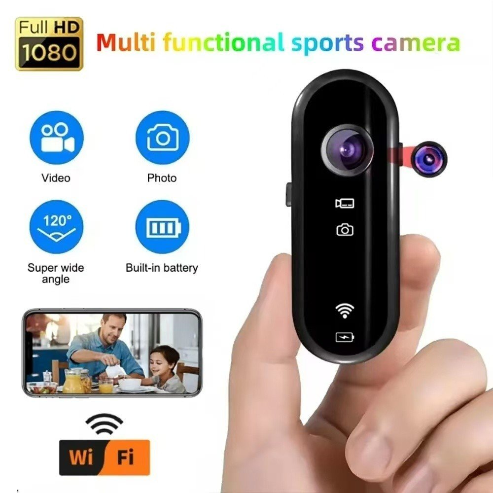 1080P Mini Câmera De Ação Full HD Anti-Vibração Wifi DV Sports Cam Bicicleta Gravador De Capacete De Motocicleta Gravação De Vídeo