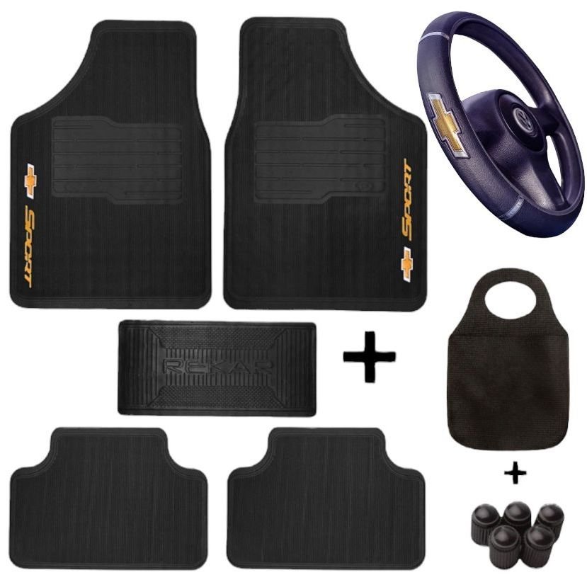 Tapete De Carro CHEVROLET + Proteção Volante + Lixo De Carro