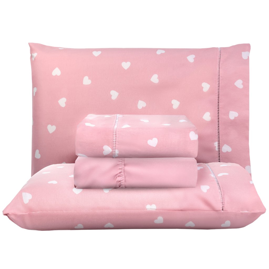 Fronha 70cm x 50cm Avulsa Ponto Palito Percal 180 Fios Estampado Toque Macio