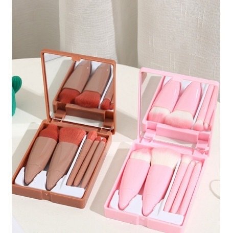 kit  12/20/30pcs Mini espelho De Maquiagem portatil com( 5 pcs pincel)