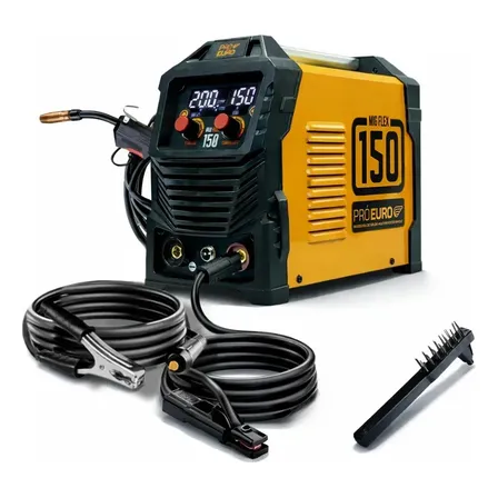 Máquina De Solda Multiprocesso Mig Flex 150a Pró Euro Bivolt Mig Sem Gás Mma Tig Laranja/preto 127/220v