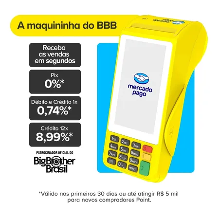 Maquininha De Cartão Mercado Pago Point Pro 3 Vivo 127/220v