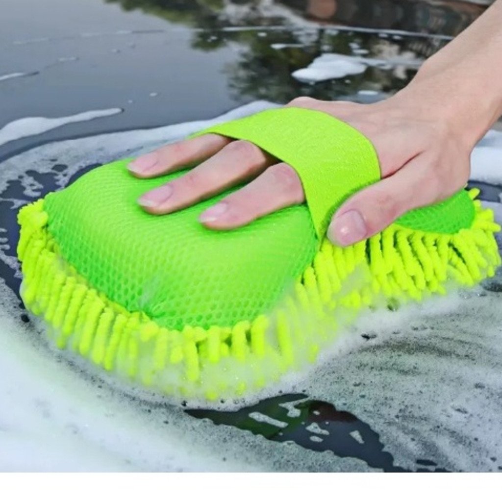 Esponja Com Pegador 22X10,5X5,5CM Para Carros Luva Microfibra Para Lavar Limpeza Acessorio Altomotivo Top Estilo