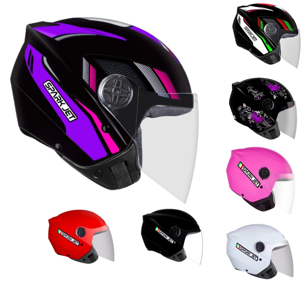 Capacete Moto Aberto Ebf Spark Jet Masculino/ Feminino