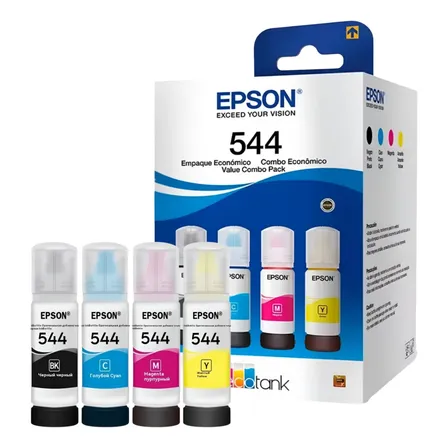 Kit4 Tintas544 Original Ecotankcolor L3110 L3150 L3160 L3250 Kit