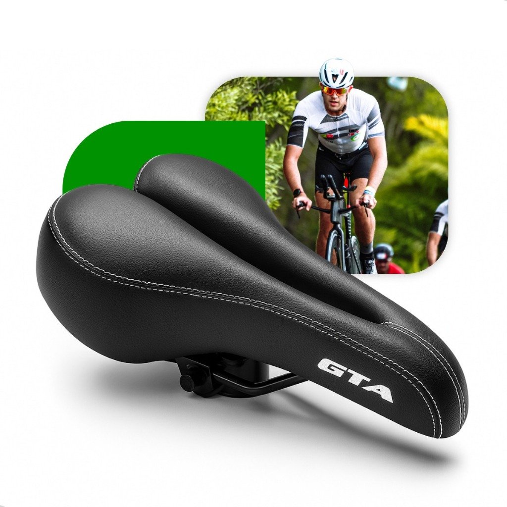 Selim Banco Bike Mtb Confortável Vazado Gta Preto