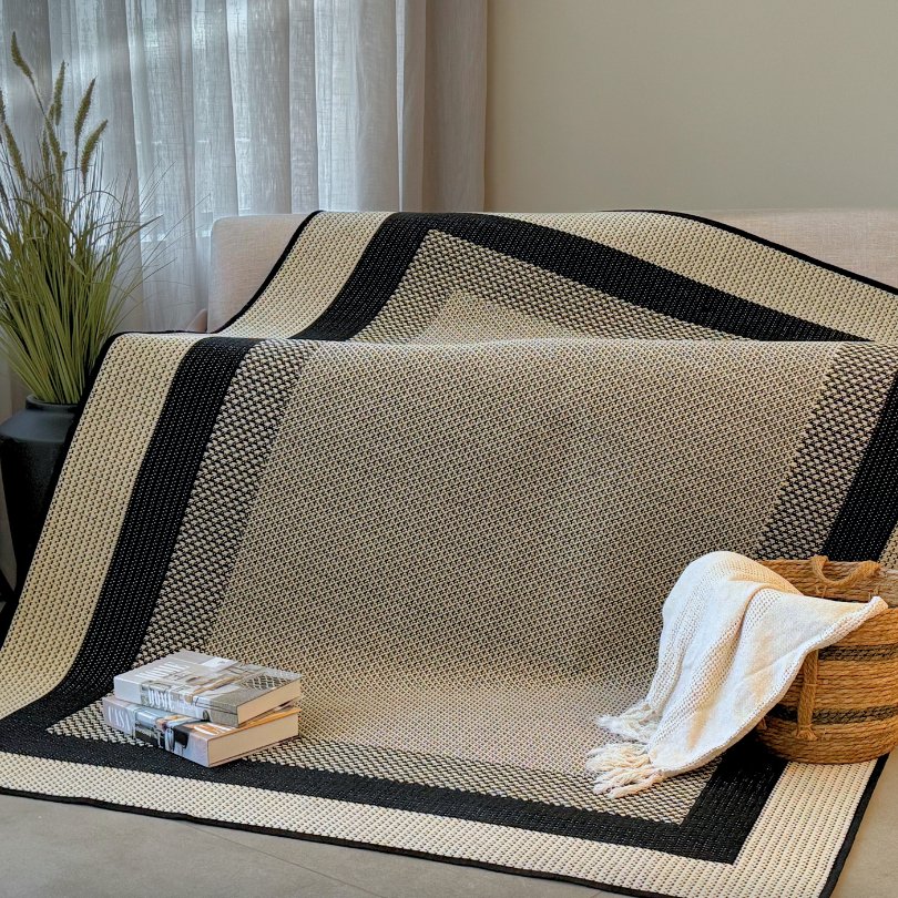 Tapete para Sala Quarto Escritório 200x150 Sisal Carpete Clen bege palha