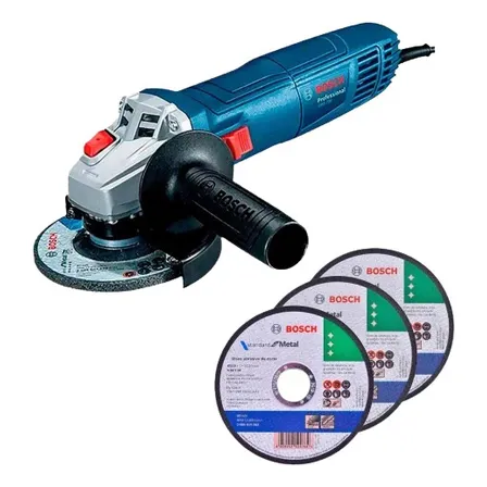 Esmerilhadeira Angular 4.1/2 Pol 700w Gws Com Discos Bosch Cor Azul 220v