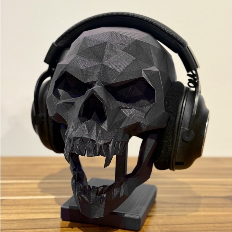 Suporte Caveira para fone de ouvido e Headset