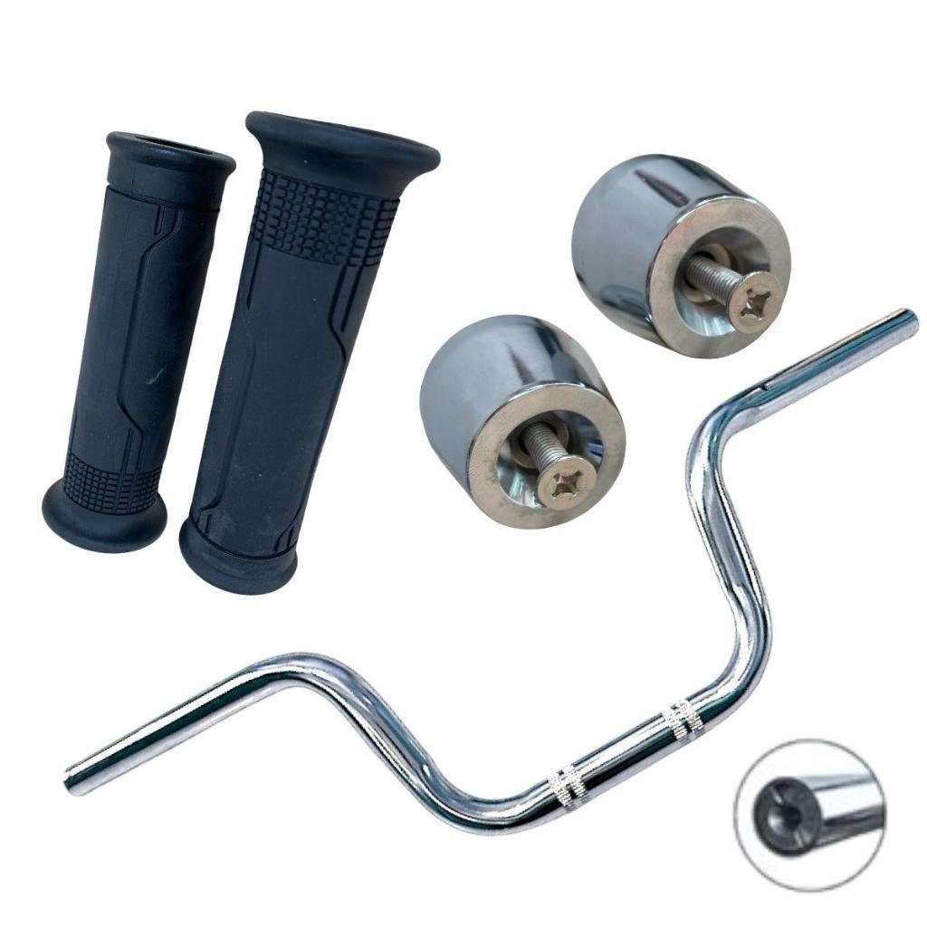 Kit Peso Pcx C/ Manopla Vazada + Guidão Cg Fan/Titan 125/150/160 Cargo Todas