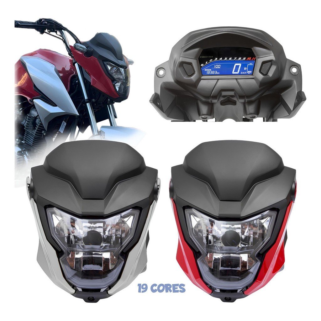 Frente Farol Completa Cg Titan 2025 Para Cg 160 Titan Fan Start Adaptável 2014 a 2025 Modelo Similar Original