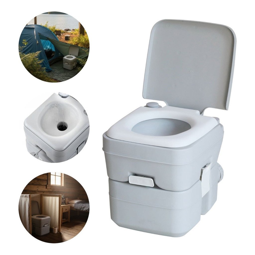 Banheiro Vaso Portátil 20L ImportWay Vaso sanitário Prático para Acampamentos, Obras, Viagens e Motorhomes