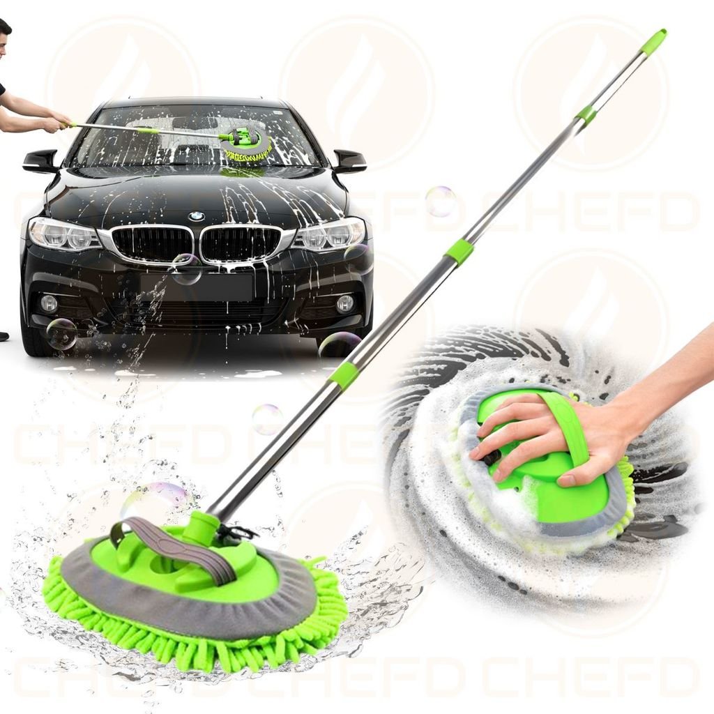 Escova Multifuncional Ajustável 360 Graus Leve Compacta e Ideal para Limpeza Automotiva