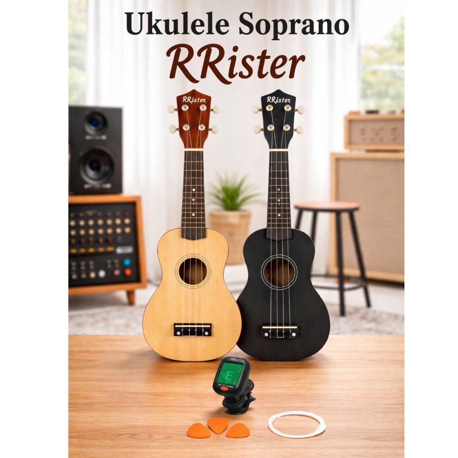 Ukulele Acústico Soprano RRister Profissional com Capa