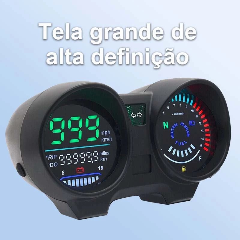Painel Digital LED Velocímetro Modificação da motocicleta Painel de instrumentos LCD PARA CG150/TITAN 150
