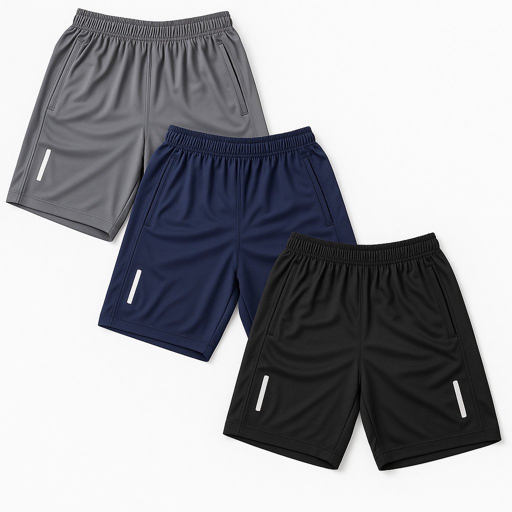Shorts Masculino Esporte Academia Ziper Refletivo Masculino Bermudas Adulto Esportivas