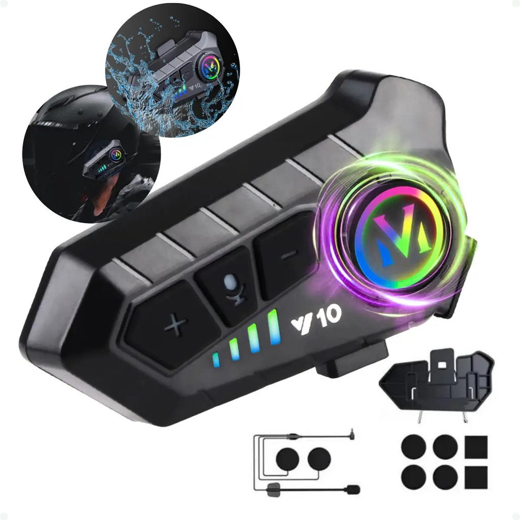 Fone de Ouvido de Capacete Moto Bluetooth Controle De Voz microfone Intercomunicador Motoboy