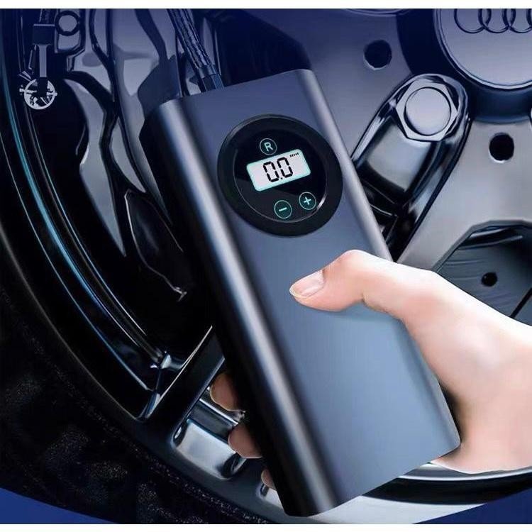 V060 - Compressor Detector de Ar Portatil Recarregavél Com Fio Sem Fio Digital USB Calibrador Pneu de Carro Automóvel