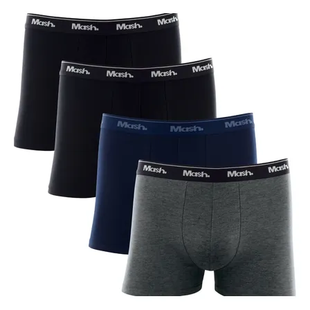 Kit 4 Cuecas Boxer Box Mash Algodão Cotton Original