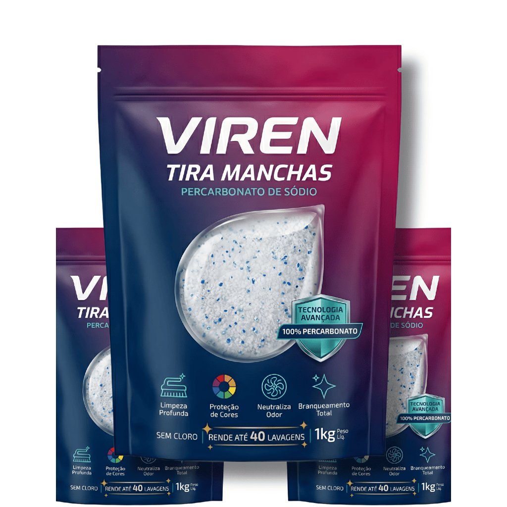 Percarbonato de Sódio 100% Puro - Tira Manchas Premium Roupas Brancas e Coloridas